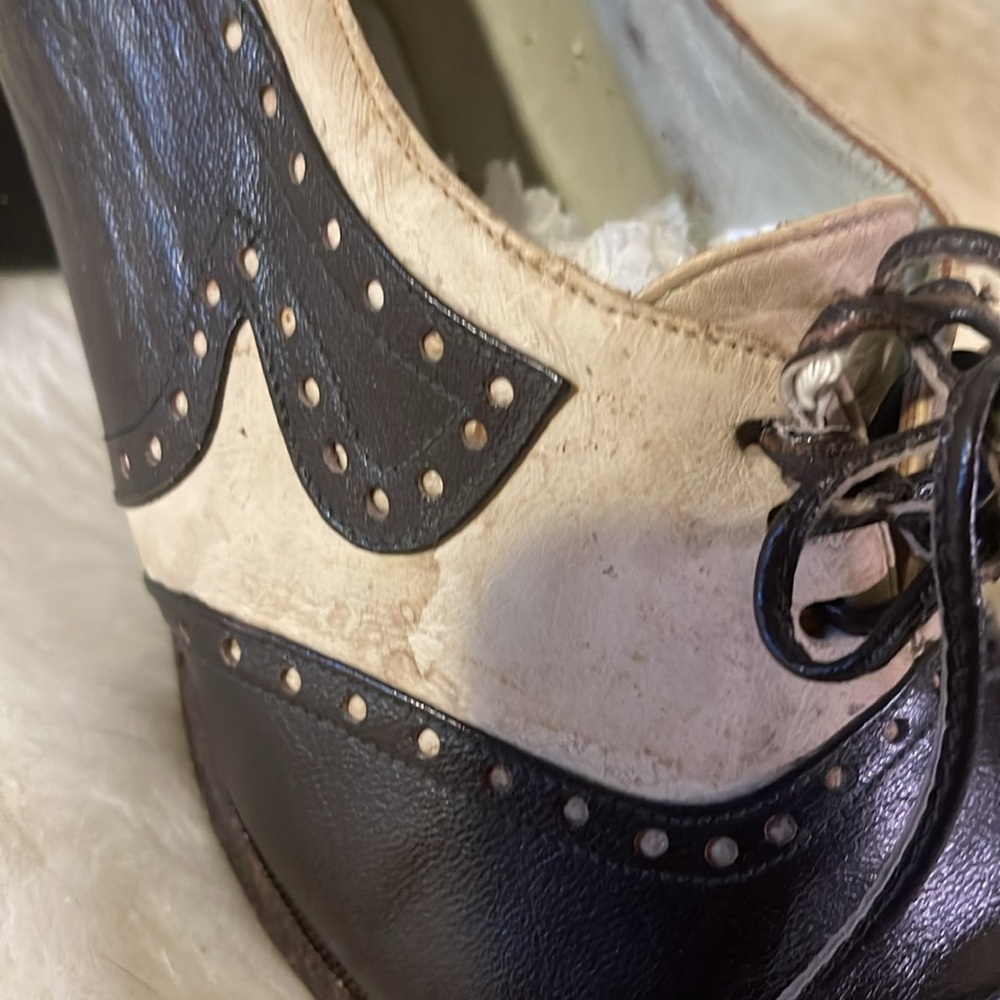 True vintage Oxford block heeled shoe - Picture 7 of 13